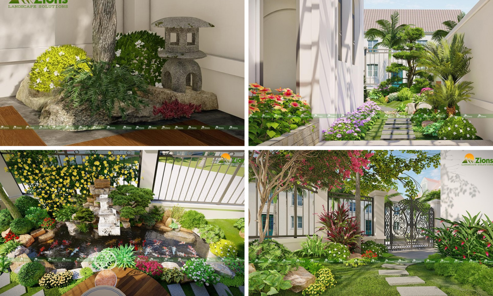 Mẫu thiết kế sân vườn vinhomes - zion's